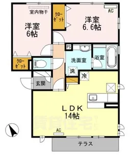 滋賀県守山市播磨田町【アパート】の間取り
