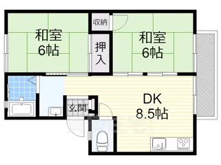 パティオイン【2階】の間取り