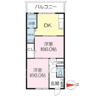 西宮グリーンハイツ1【1階】の間取り