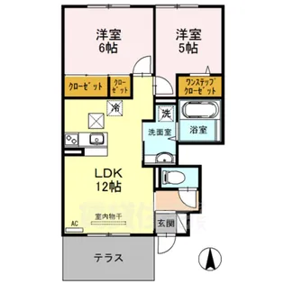ラルーチェ2【1階】の間取り
