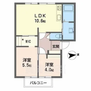 アメニティフォレストC【2階】の間取り