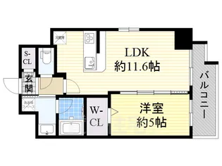 グランデカワノ真田山【8階】の間取り