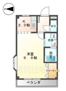 サンライズ山木【2階】の間取り
