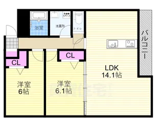 大阪府大阪市淀川区三津屋南1丁目【アパート】の間取り