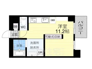 DOUBLE NINE RESIDENCE TENNOJIMINAMI【8階】の間取り