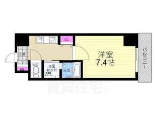 グラカン京都駅前 輝【4階】の間取り