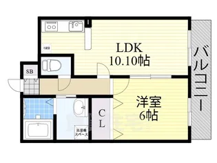 プチフルール千【1階】の間取り