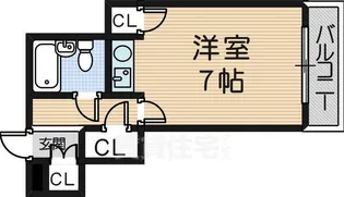 フロントリバー東難波【8階】の間取り