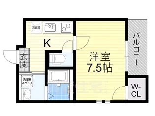 ベルドミール 末広六番館【1階】の間取り