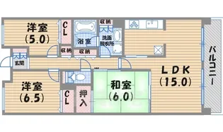甲子園三番町ハイツ【1階】の間取り