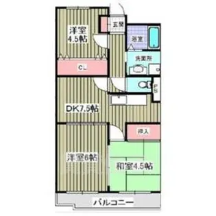 センターヒル橘【5階】の間取り