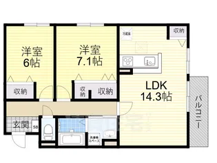 La Maison Blanche【2階】の間取り