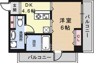 ドミトリー神田(住居)【6階】の間取り