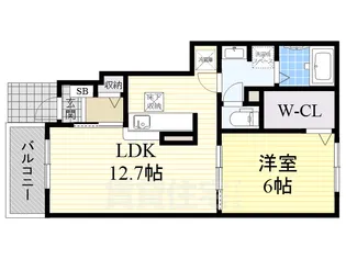シエル・エトワール【1階】の間取り