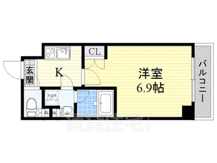 エグゼ北大阪【3階】の間取り