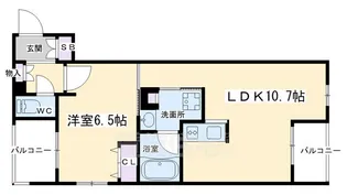 「ヴィラ聖護院」【3階】の間取り