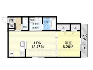 大阪府大阪市平野区長吉長原西2丁目【アパート】の間取り