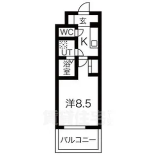 アーバンフラッツ五条堀川【11階】の間取り