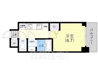 プレサンス ハーバーランド アンド・シー【2階】の間取り