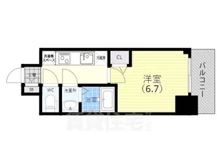 プレサンス ハーバーランド アンド・シー【10階】の間取り