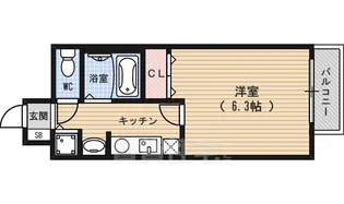 アクロス京都西大路【4階】の間取り