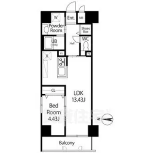 GRANDUKE正木【10階】の間取り