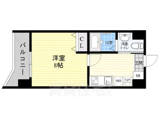 ローズモントフレア薬院【9階】の間取り