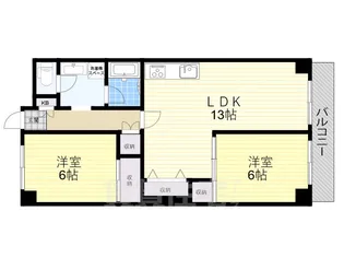 シャンティー豊中【4階】の間取り