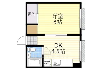 1DKの間取り画像