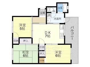 桜ヶ丘コーポ【1階】の間取り