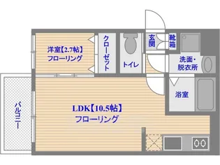 福岡県福岡市博多区住吉3丁目【マンション】の間取り