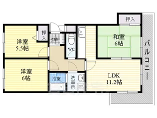 ハイグレード堅下【4階】の間取り