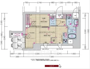 プレサンスTHE大須観音【7階】の間取り