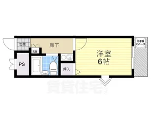 シロハイヌ名神町【201号室】の間取り