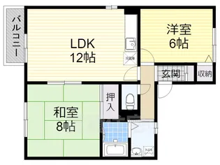 セゾン阪長【2階】の間取り