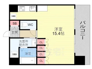 ファインエレガンスビル【8階】の間取り