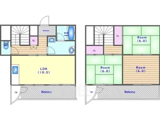 常盤マンション【4階】の間取り