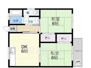 株元ハイツ【1階】の間取り