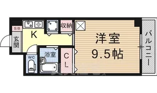 ノースビレッジ草津【3階】の間取り