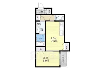 クリエオーレ照ヶ丘2【2階】の間取り