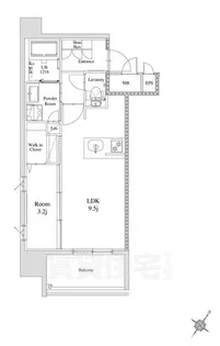 エンクレスト天神南PURE【4階】の間取り