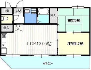 メゾンメリオール【1階】の間取り