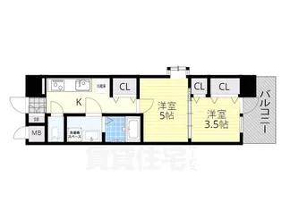 クレアドーレ南草津【801号室】の間取り