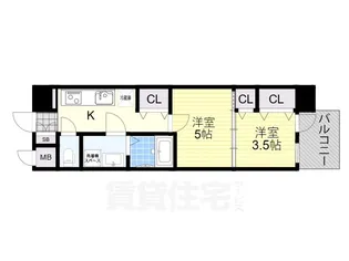 クレアドーレ南草津【8階】の間取り