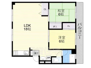 大阪府摂津市千里丘東5丁目【マンション】の間取り