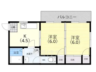 ハイツ朝【2階】の間取り