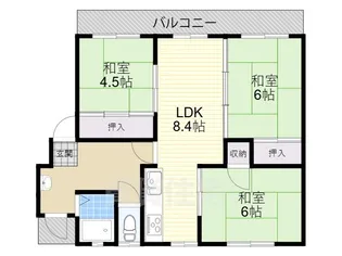 大阪府寝屋川市三井が丘1丁目【マンション】の間取り