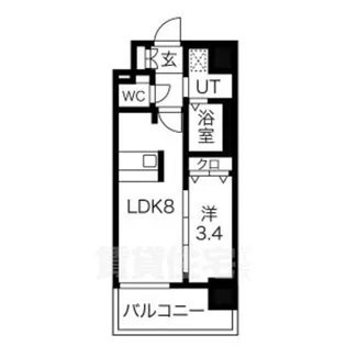 ディアレイシャス尾頭橋【11階】の間取り