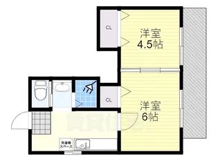 三国ヶ丘マンション【4階】の間取り