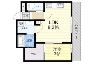キニスム東五百住町3丁目【3階】の間取り